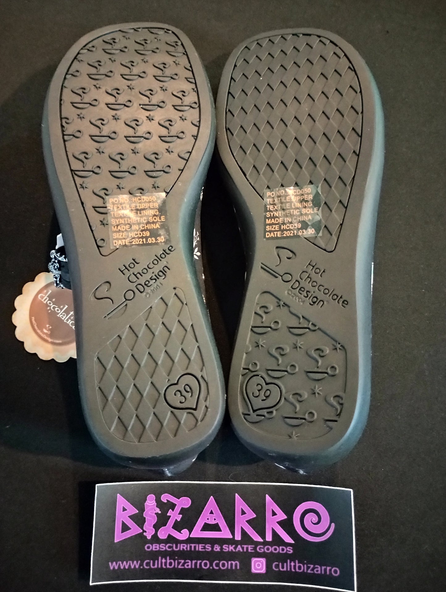 Hot Chocolate Design (Dark Chocolate) Chocolaticas® flats (Retired) Victorian Goth Shoes