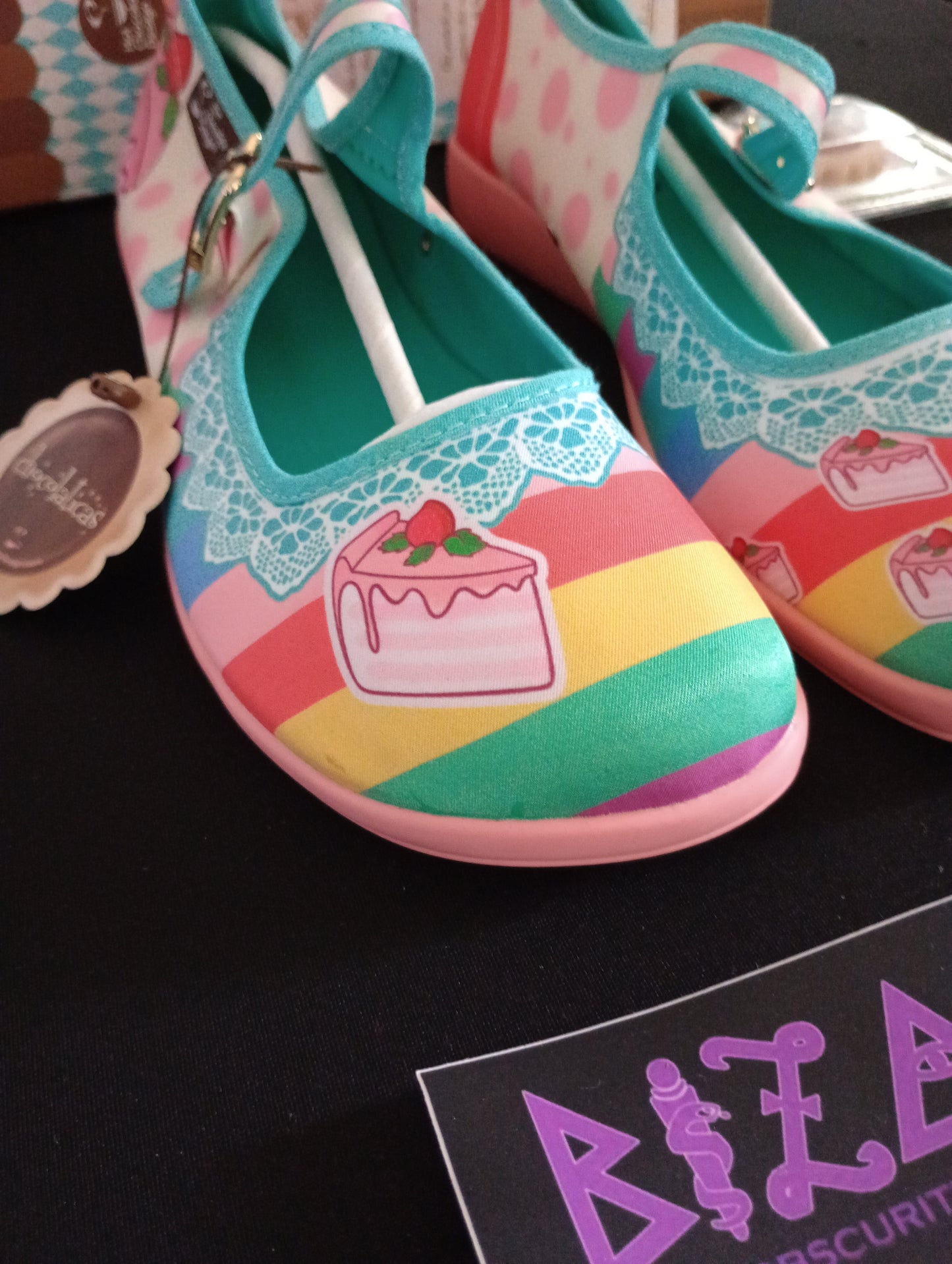 Hot Chocolate Design Chocolaticas® Rainbow Cake Flats Summer Shoes