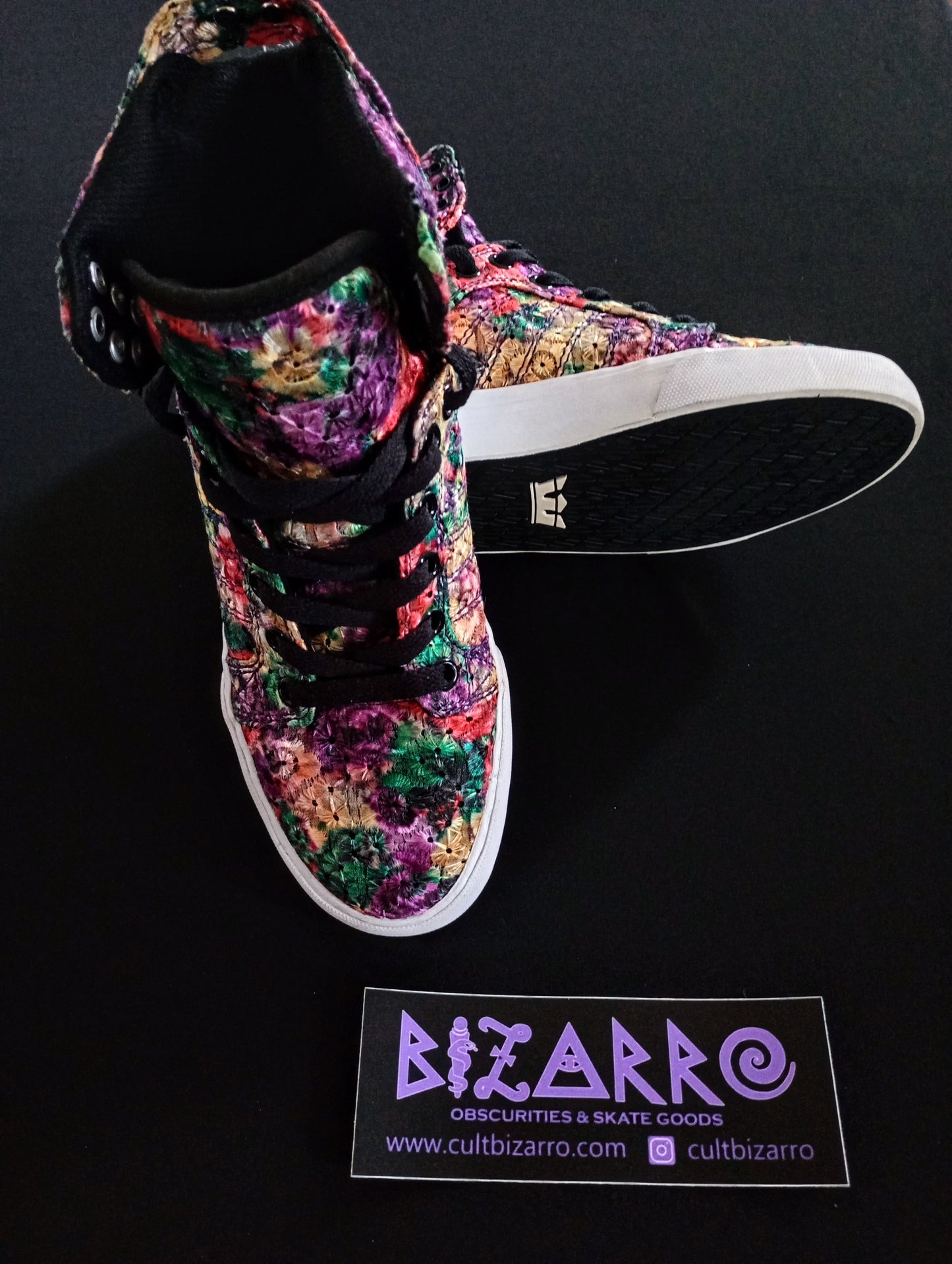 Supra OG Skytop Women's Rainbow Floral Shoes 7.5 (Pre-owned)