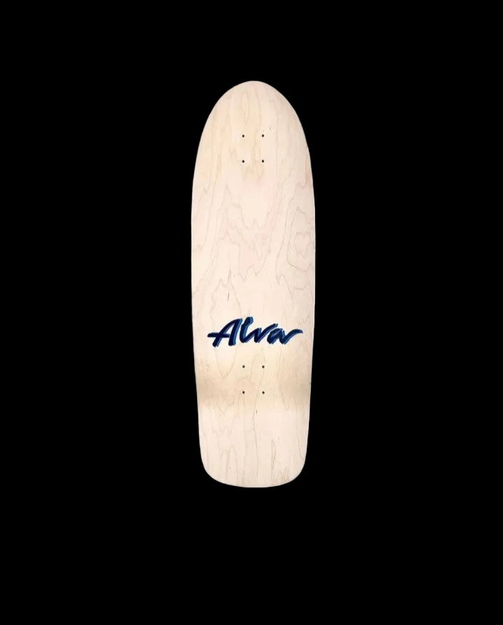 Alva "Modern Leopard" Sapphire Blue/Black Shaped Wheel Wells Skate Deck 10"