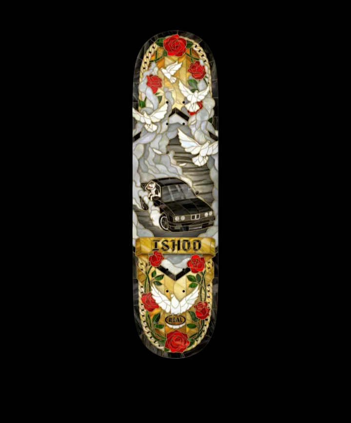 Real (Summer 26') "Cathedral" Benz Twin Tail Ishod Wair Pro Skate Deck 8.25/8.5
