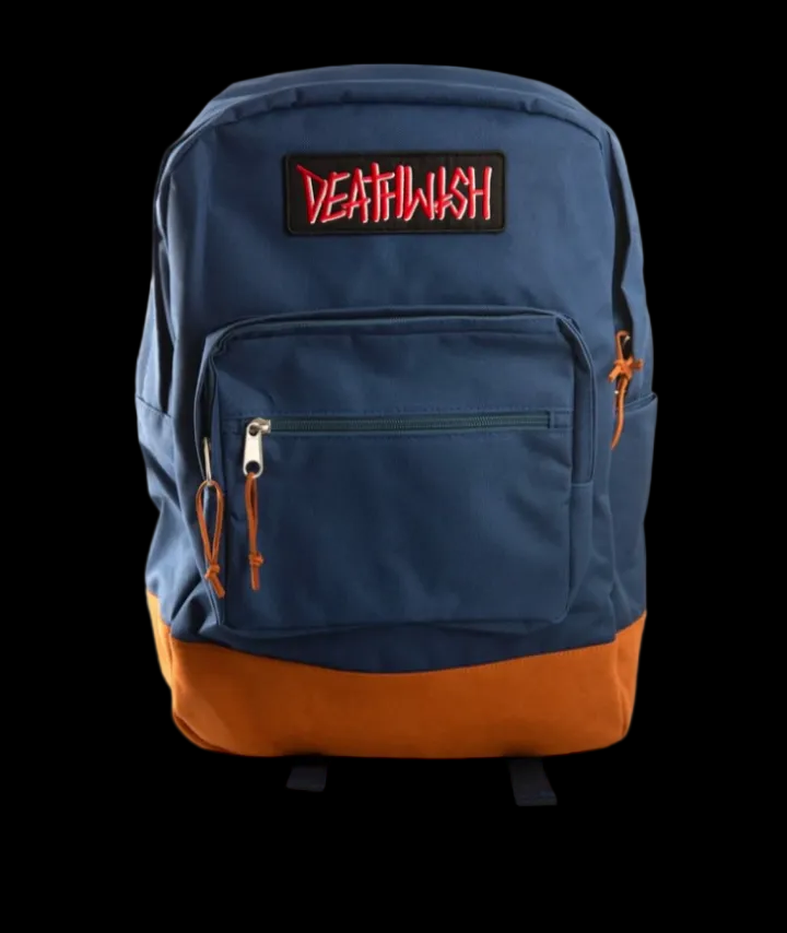 Deathwish Skateboards "Deathspray" Logo Navy Blue Skate Backpack Travel Bag