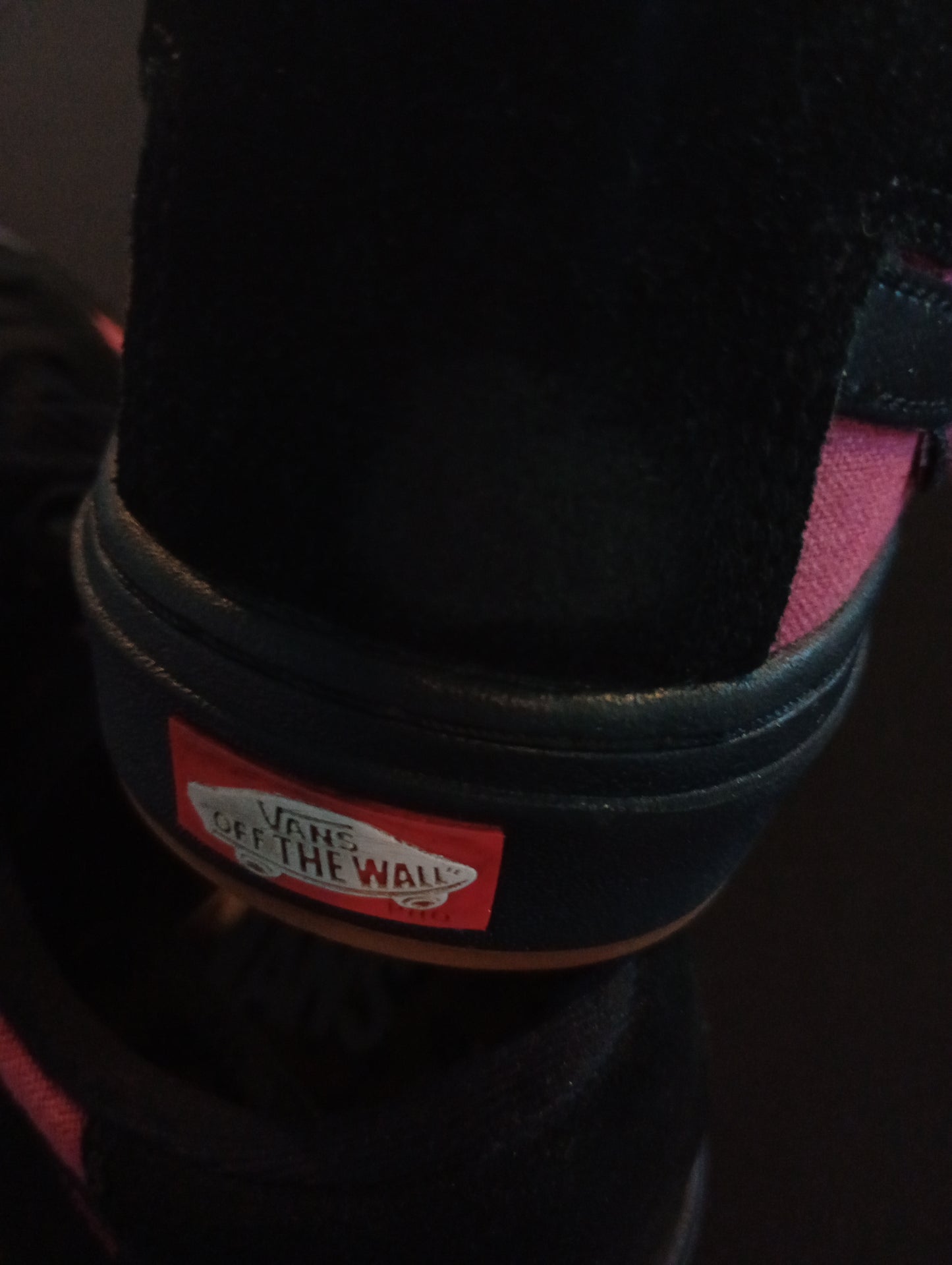 VANS Berle PRO Skate Shoes Black Suede Red Canvas Leopard insole Waffle soles 11
