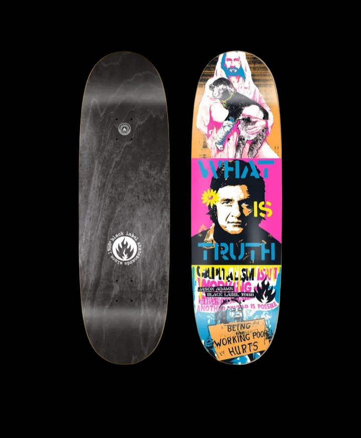 Black Label "Truth" Jesus Johnny Cash Jason Adams Pro Skate Deck