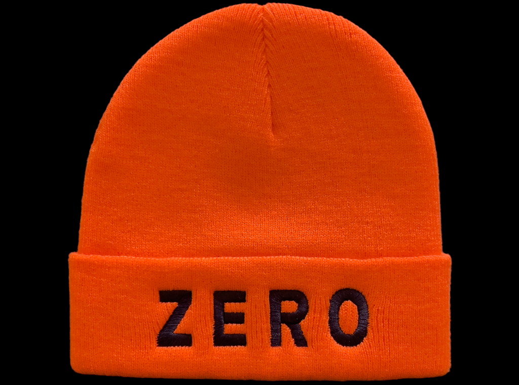 Zero Army Embroidered Orange Beanie