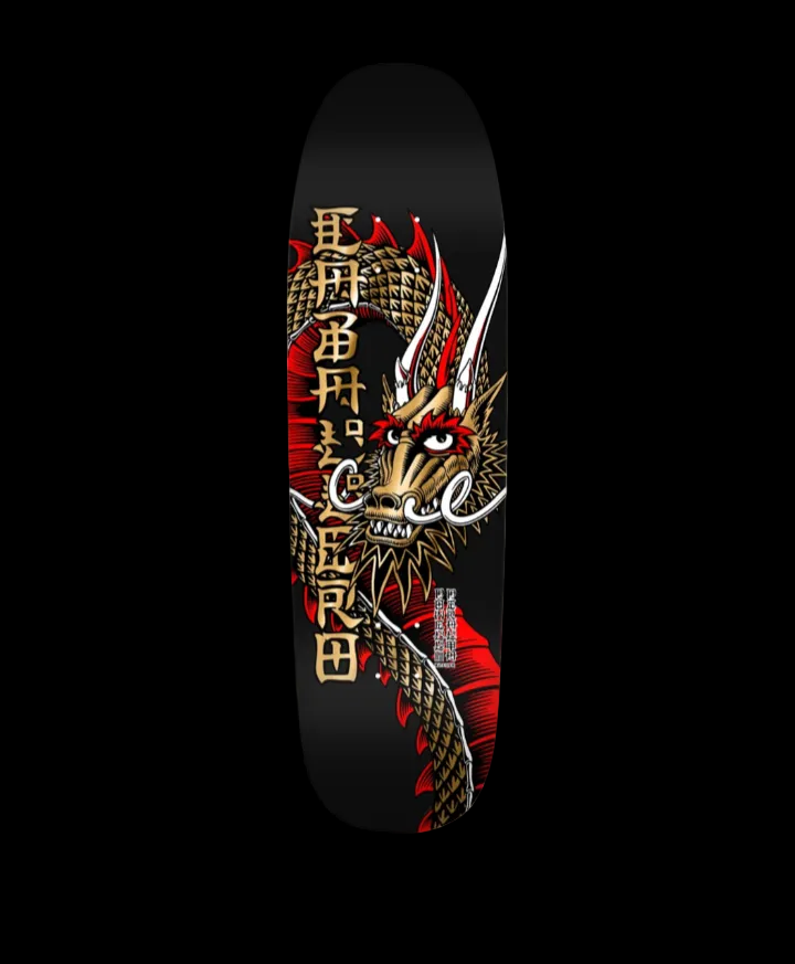 Powell Peralta "Ban This Dragon" Gold Foil Caballero Pro Shaped Skate Deck 9.26"