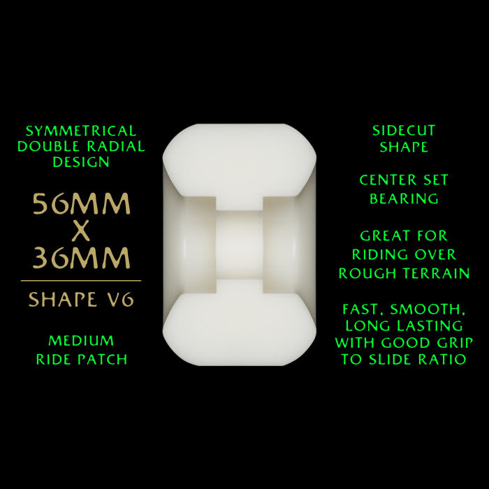 Powell Peralta Dragons V6 Symmetrical/Medium Patch Pro Skateboard Wheels 56mm 88a