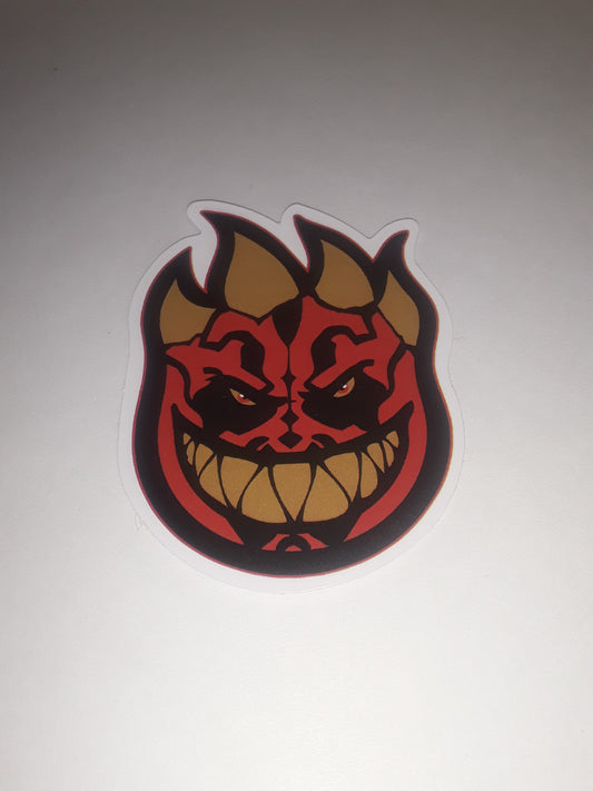 Spitfire Wheels Star Wars Darth Maul Bighead Skateboarding Sticker Sm