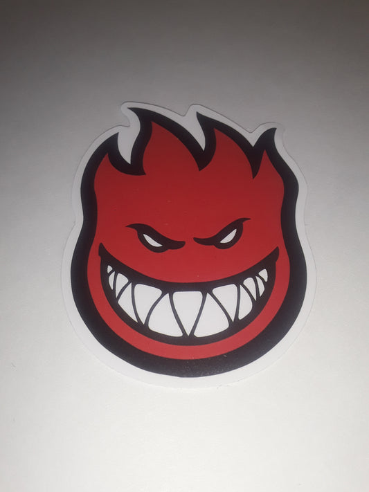 Spitfire Wheels Red Bighead Skateboarding Sticker Sm