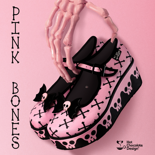 Hot Chocolate Design (Dark Chocolate) Chocolaticas® Pink Bones Women's Mary Jane Platform