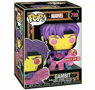 Funko POP Target Exclusive Marvel BlackLight Gambit w/ Protector MINT