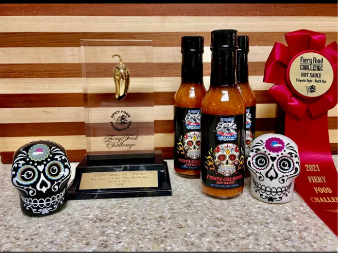 Rising Smoke - Fiesta Caliente Hot Sauce. 5oz bottle