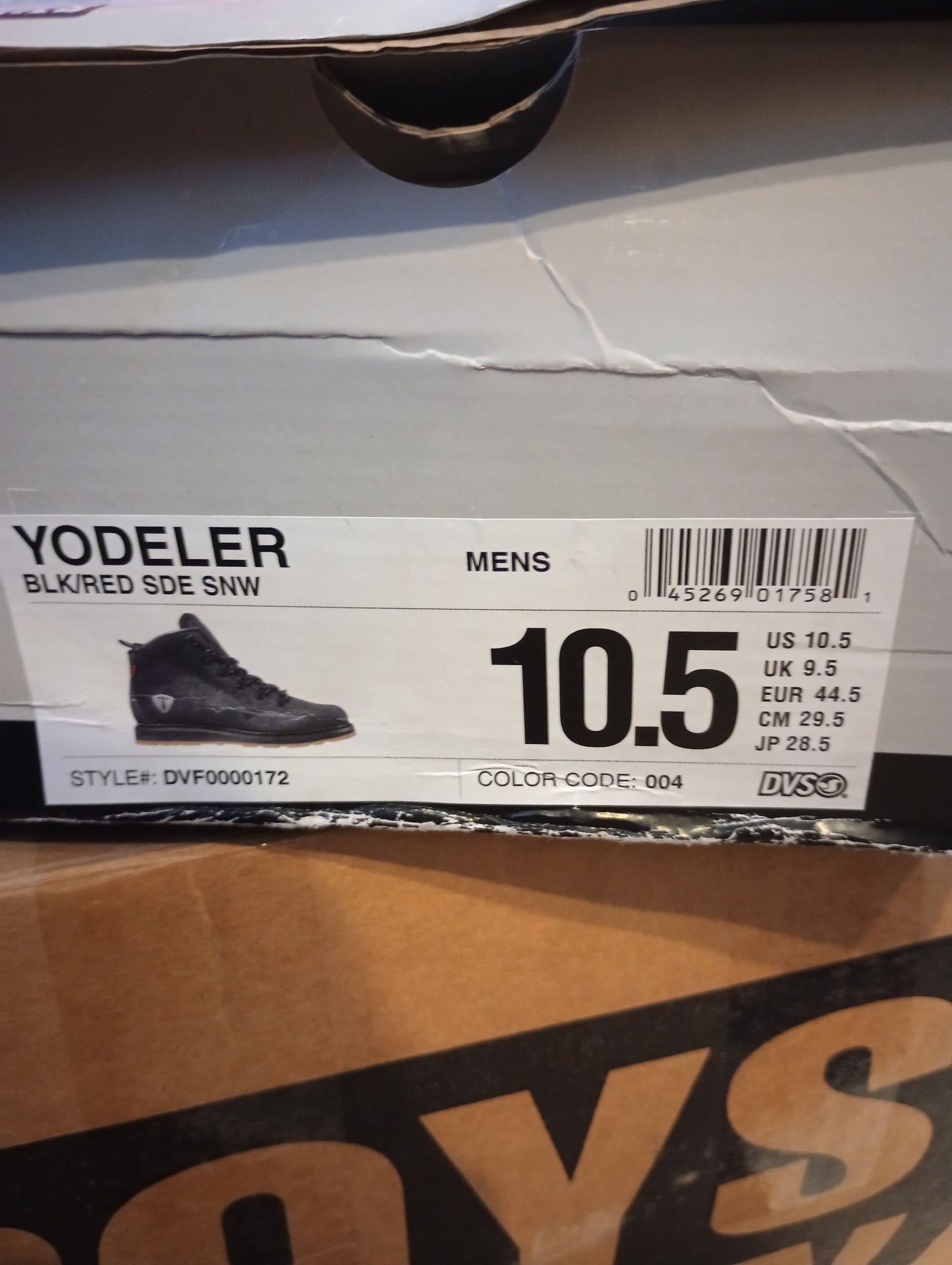 DVS skateboarding Yodeler Snow Series Boots Blk/Red 10.5