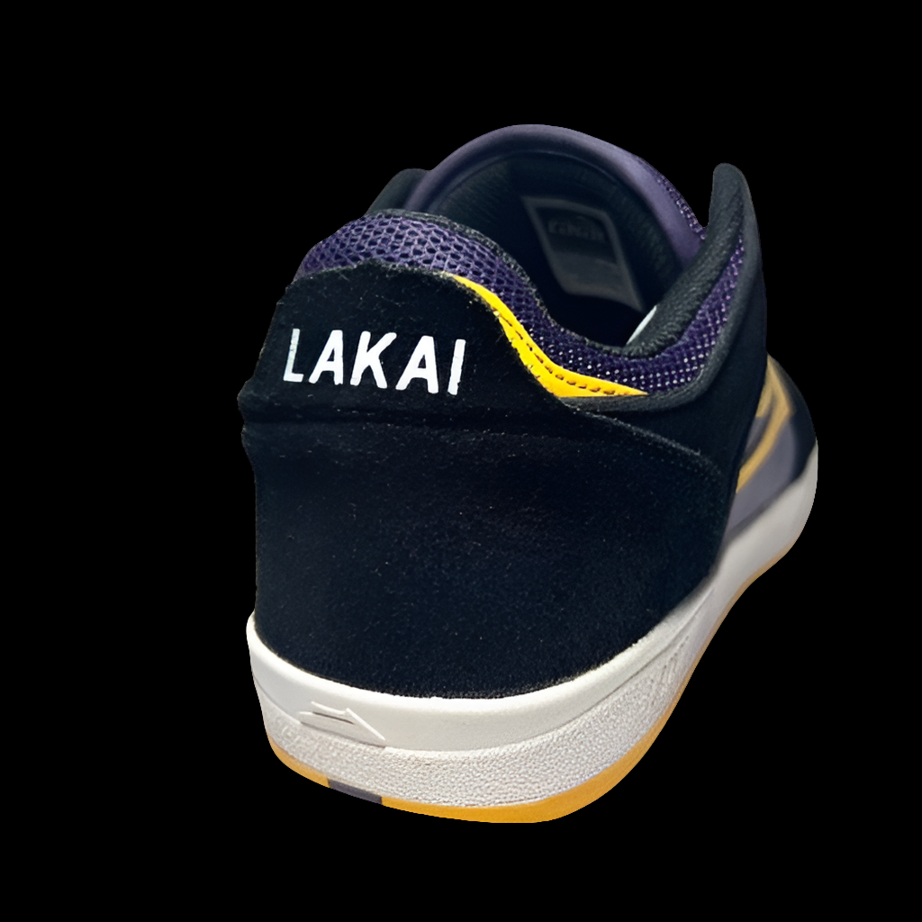 *Preowned* Lakai Telford Black/Purple/Gold Lakers Colorway skate shoes Men's 10.5