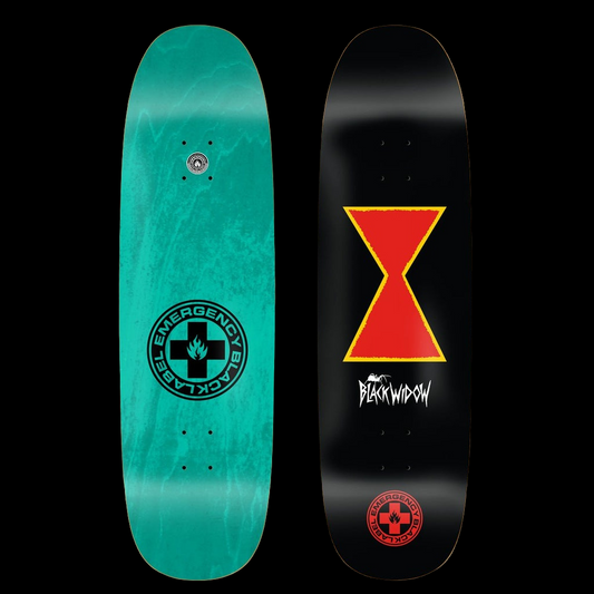 Black Label Team Black Widow Shaped skate deck 9.25"