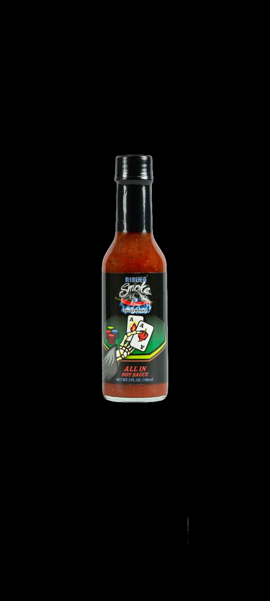 Rising Smoke - All In Hot Sauce. 5oz bottle