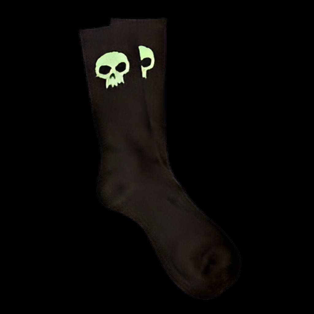 Zero Skull Black Glow Socks