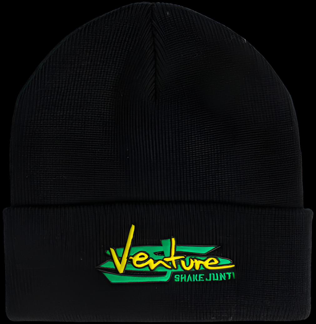 Venture x Shake Junt Cuff Black/Green Beanie