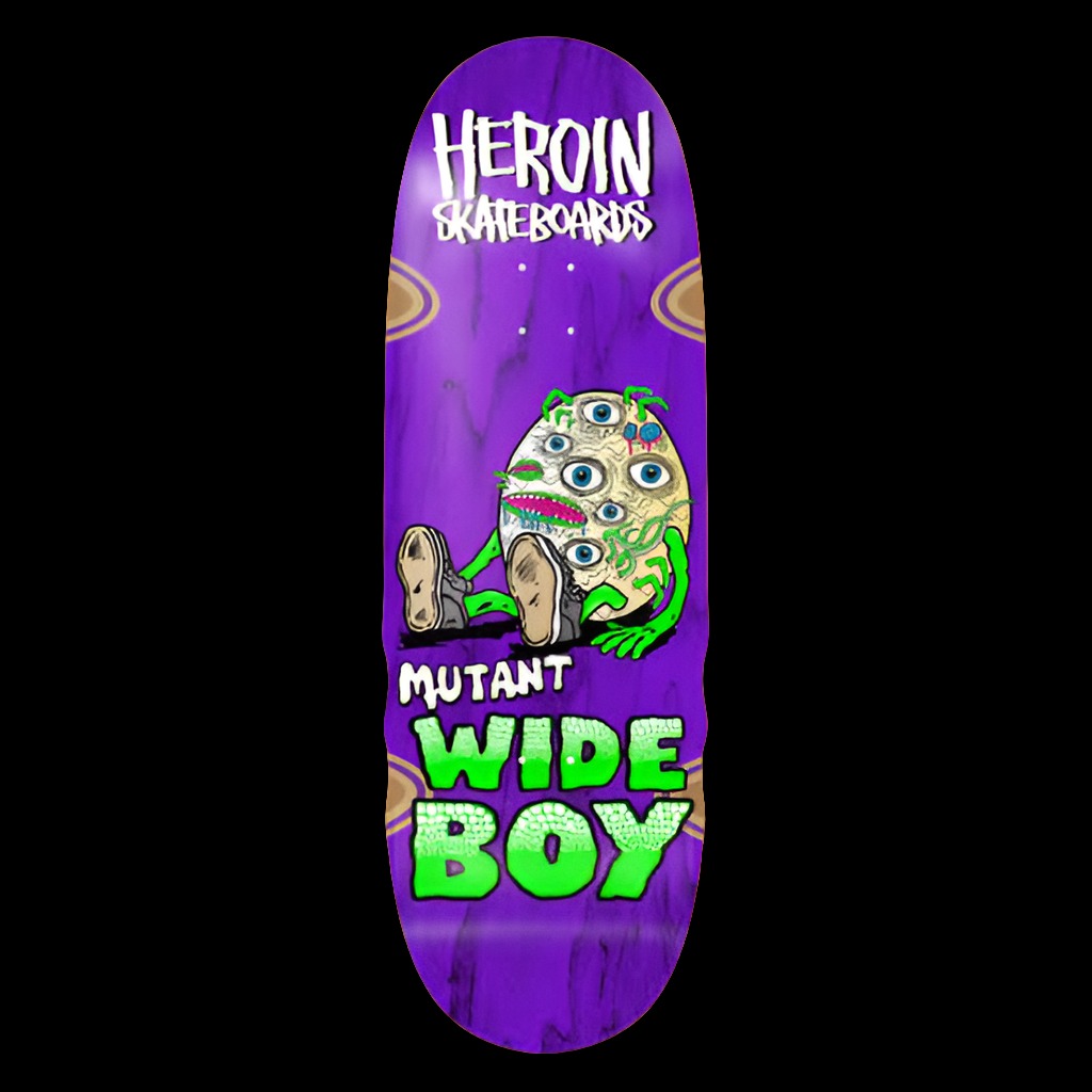 Heroin Team Mutant Wide Boy Egg Shaped Wheel Wells Deck 10.28"