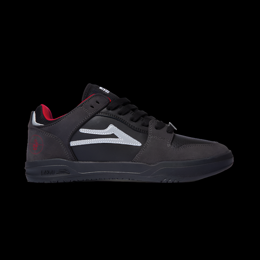 Lakai x Public Enemy Telford Low Blk/Red/Gun Metal Skate Shoes