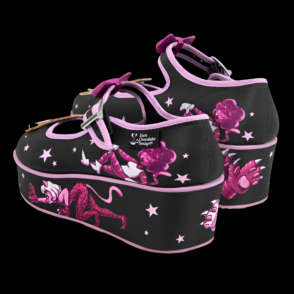 Hot Chocolate Design (Dark Chocolate) Chocolaticas® Lady Meow Women's Mary Jane Platform