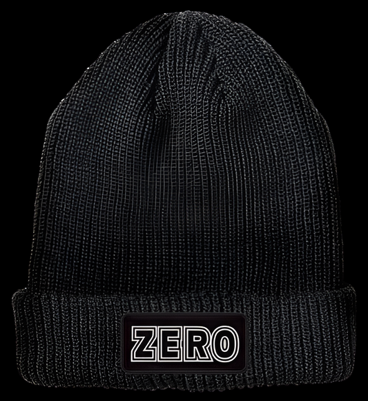 Zero Bold Patch Black Beanie