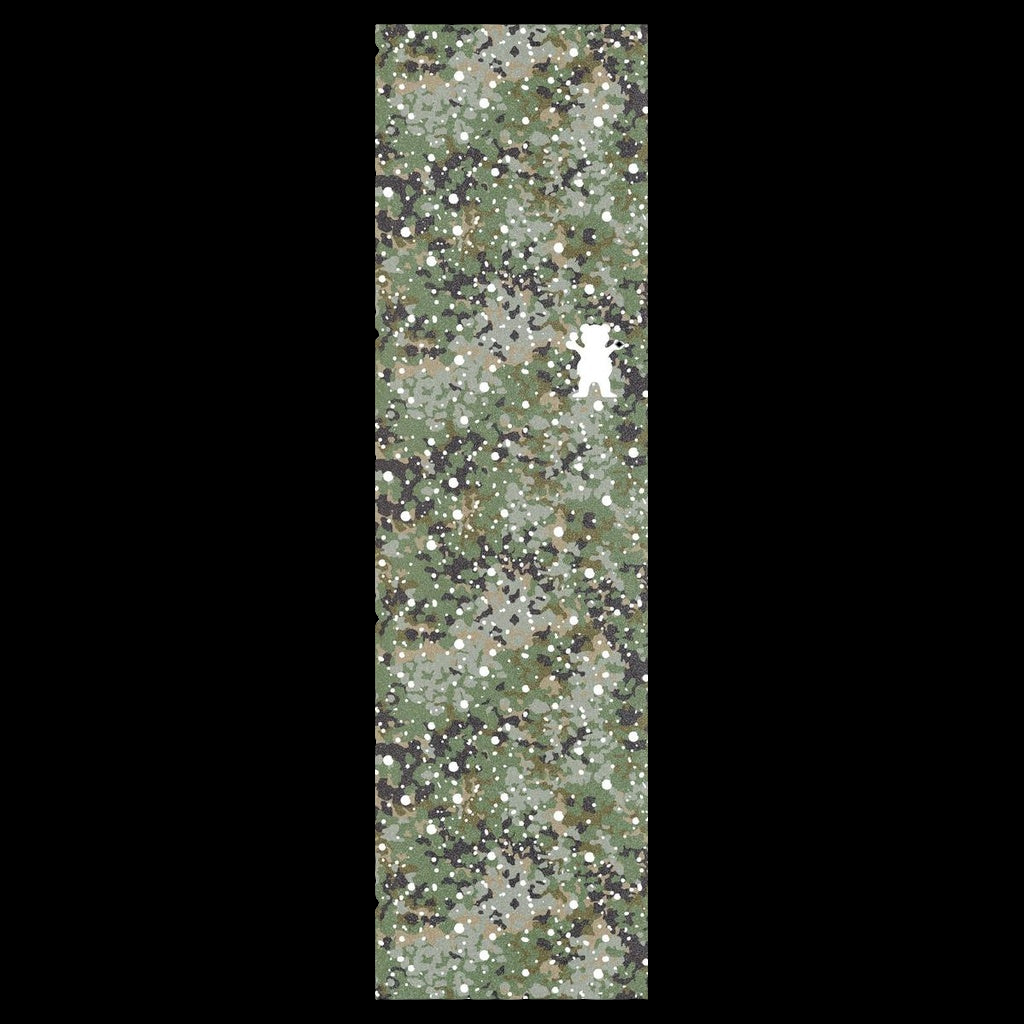 Grizzly Bear Logo Snow Camo Army Green/Blk Griptape 9"