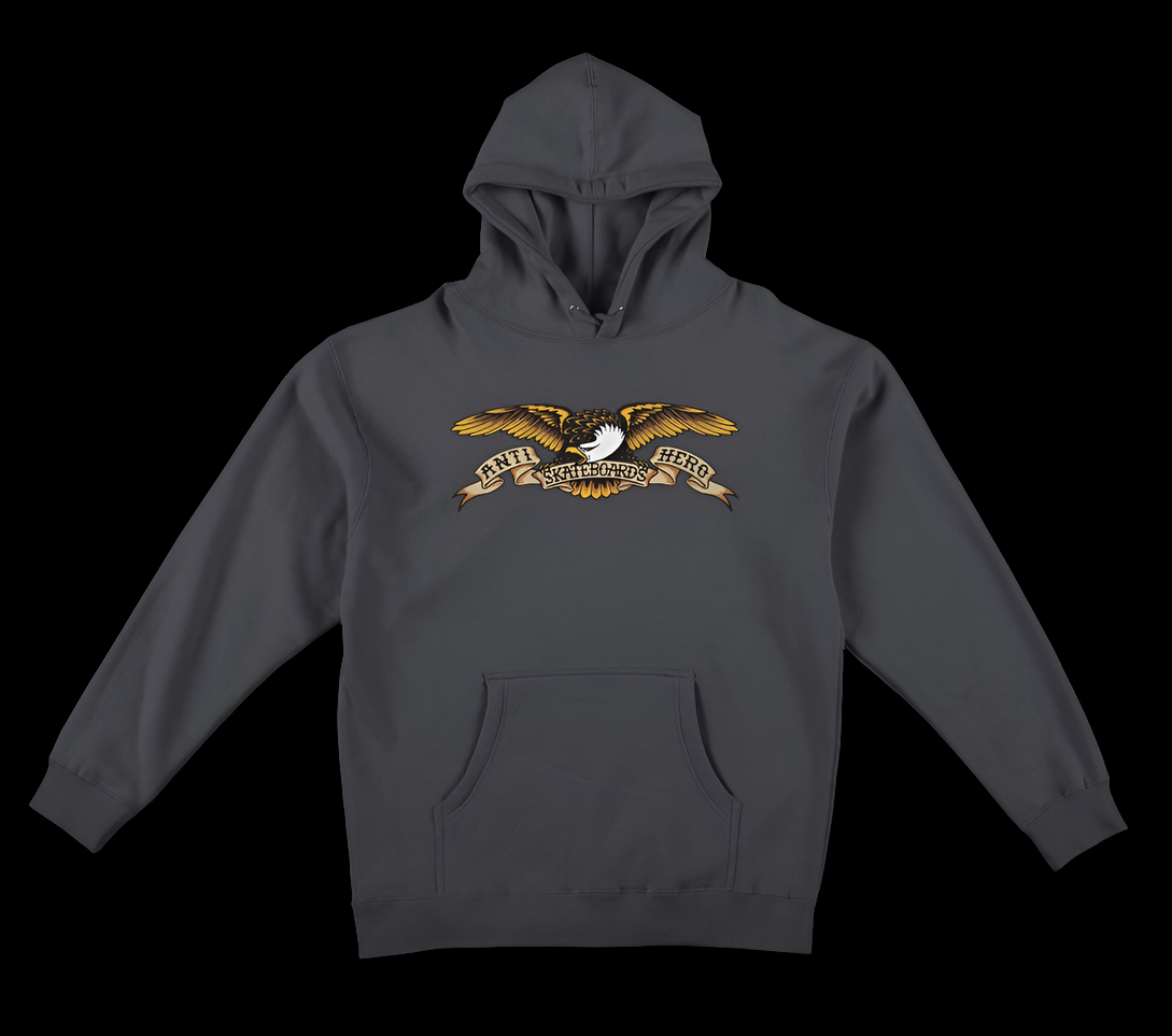 Anti-Hero Skateboards Eagle Charcoal Pullover Hoodie
