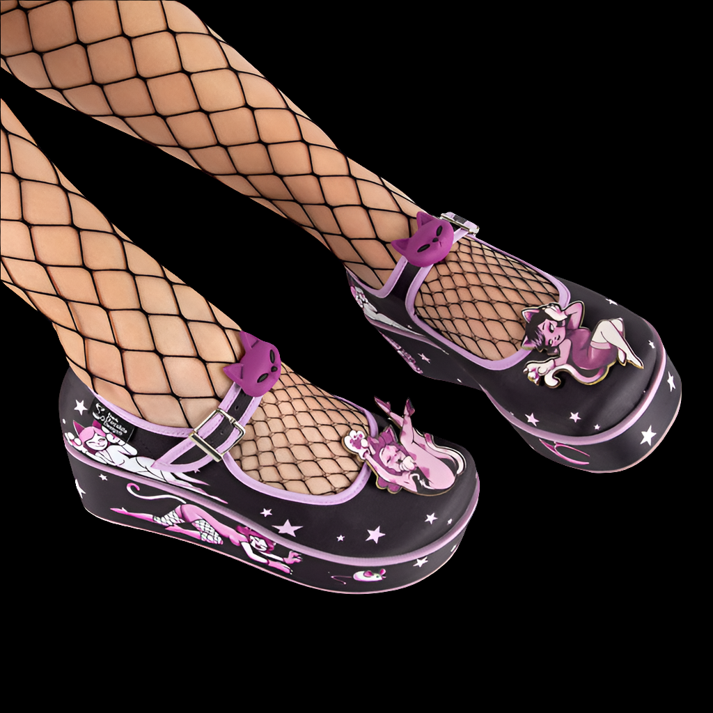 Hot Chocolate Design (Dark Chocolate) Chocolaticas® Lady Meow Women's Mary Jane Platform