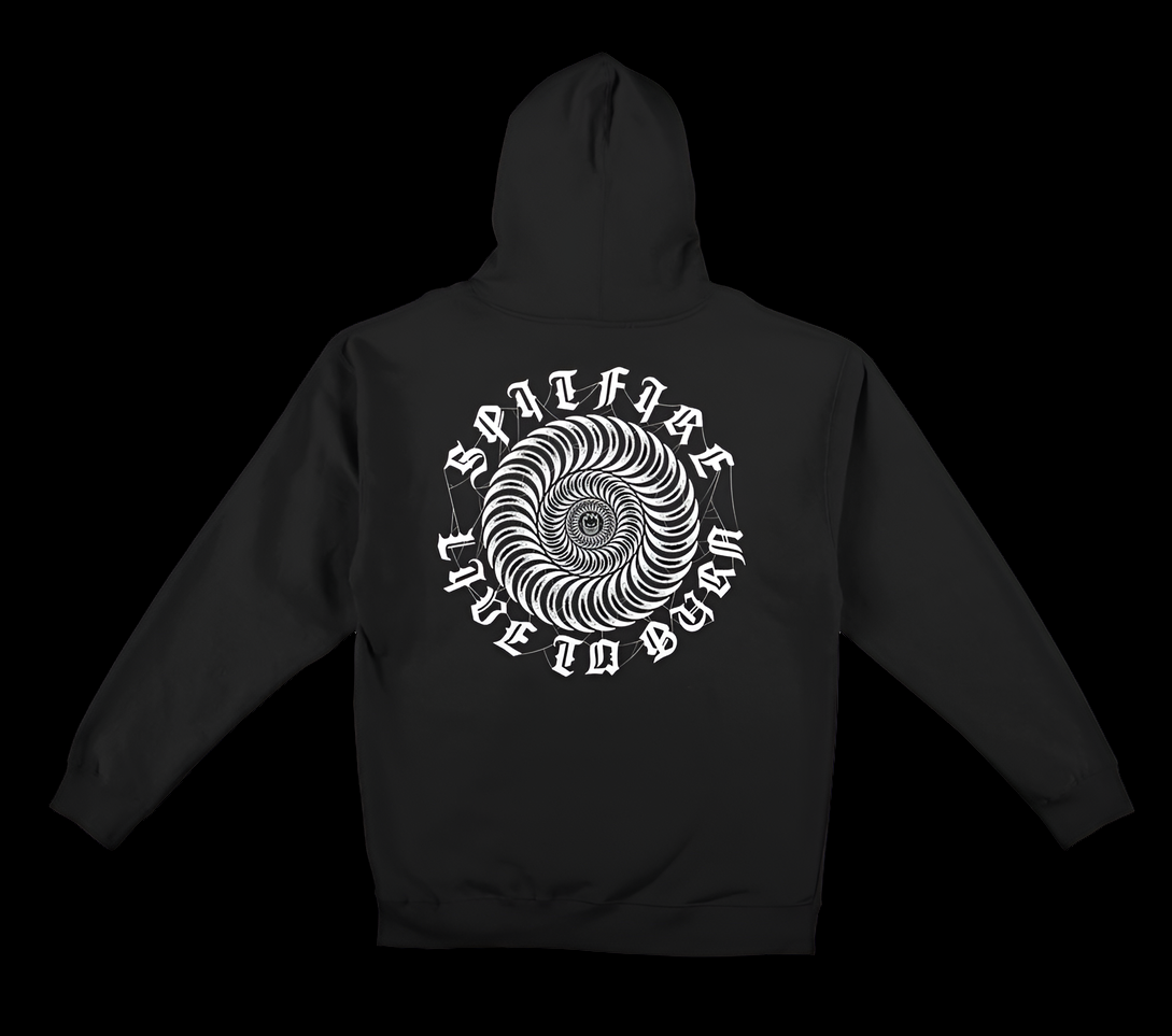 Spitfire Web Black Classic Pullover Hoodie