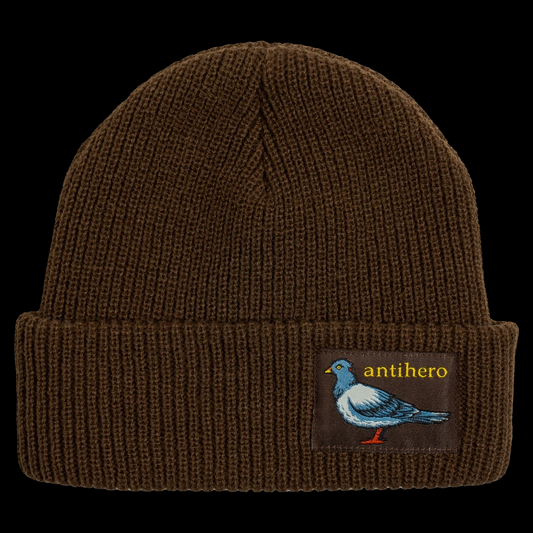 Anti-Hero Lil Pigeon Label Cuff Brown Beanie