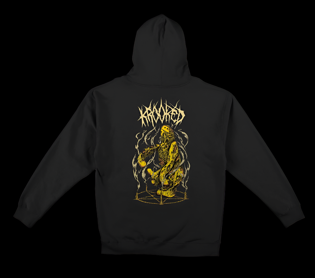 Krooked Skateboards Necro Shmoo Zip Hoodie Black/Cream