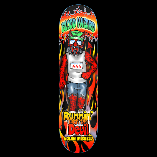 Blood Wizard Running w/ The Devil Miskell Pro deck 8.6"