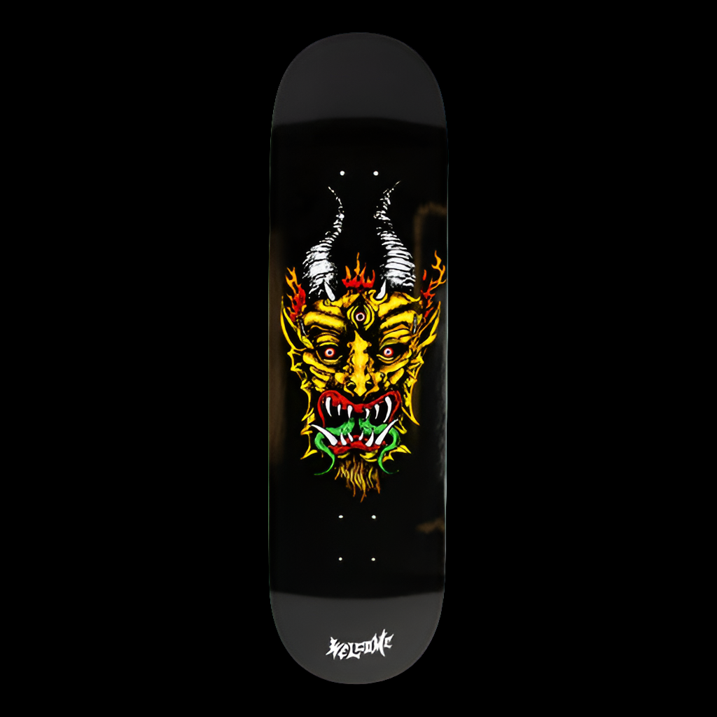 Welcome Team Light and Easy Black Skate Deck 9"