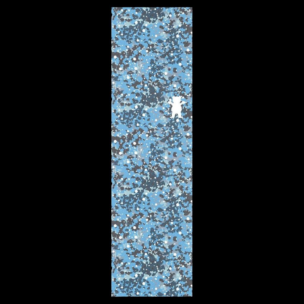 Grizzly Bear Logo Snow Camo Blue/Blk Griptape 9"