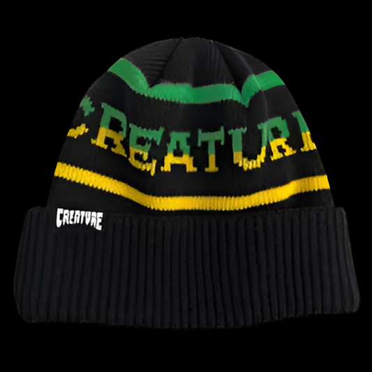 Creature Burnoutz Beanie Blk/Ylw/Grn OS