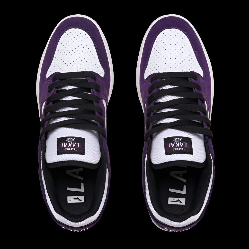 Lakai Telford XLK Team Low Grape/White Suede/Lthr skate shoes