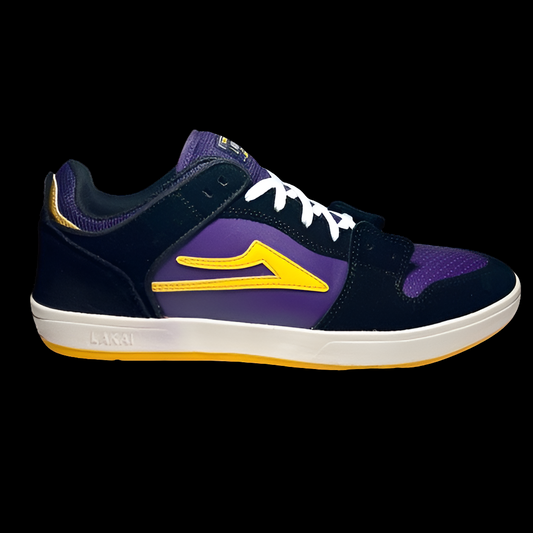*Preowned* Lakai Telford Black/Purple/Gold Lakers Colorway skate shoes Men's 10.5