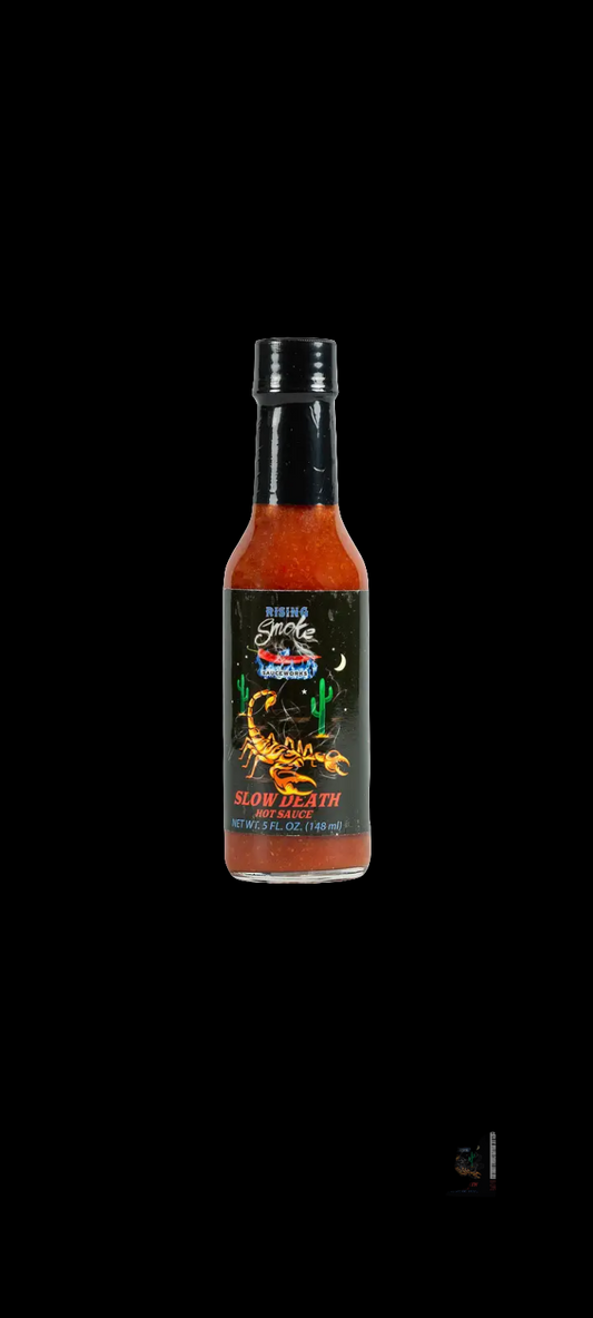 Rising Smoke - Slow Death Hot Sauce. 5oz bottle