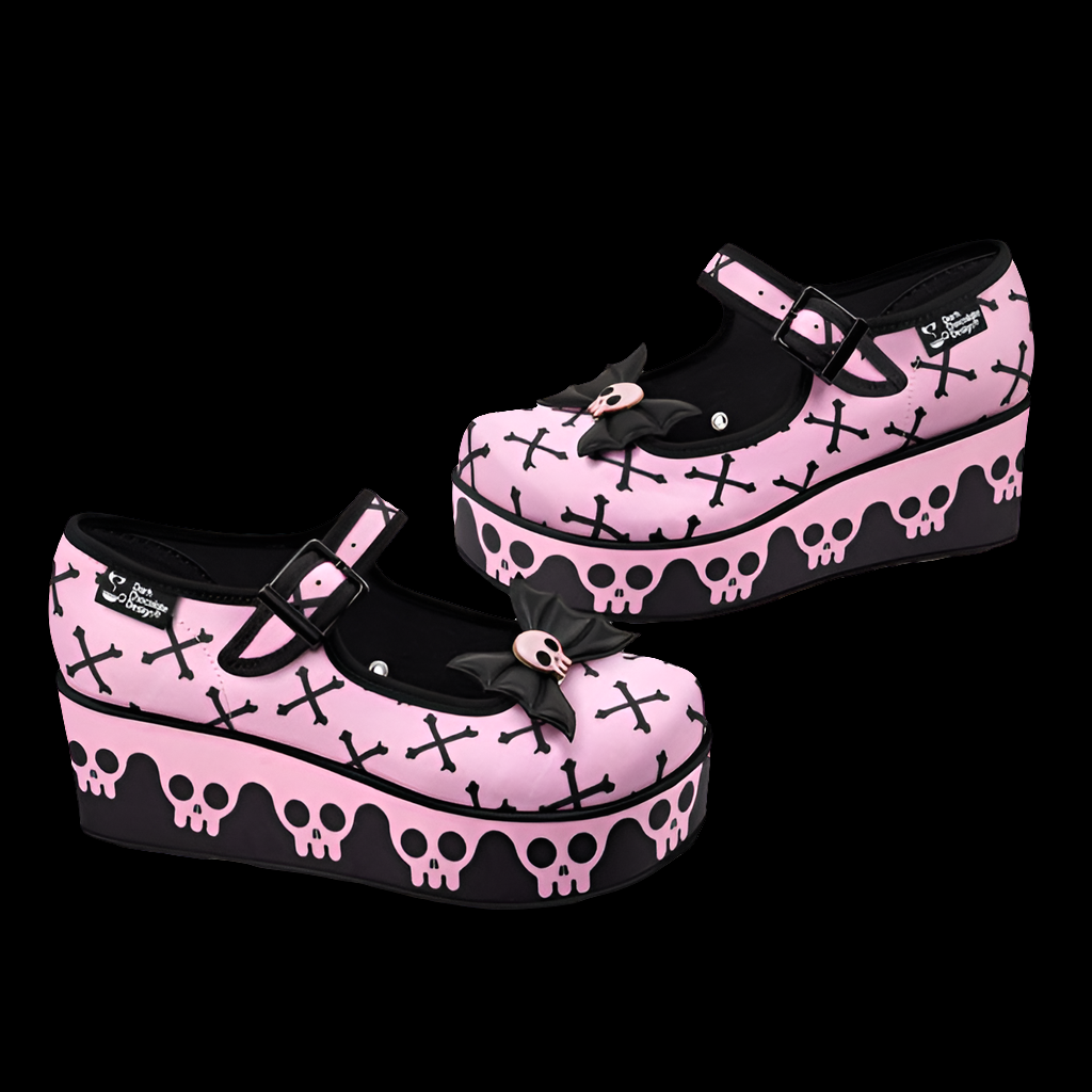 Hot Chocolate Design (Dark Chocolate) Chocolaticas® Pink Bones Women's Mary Jane Platform