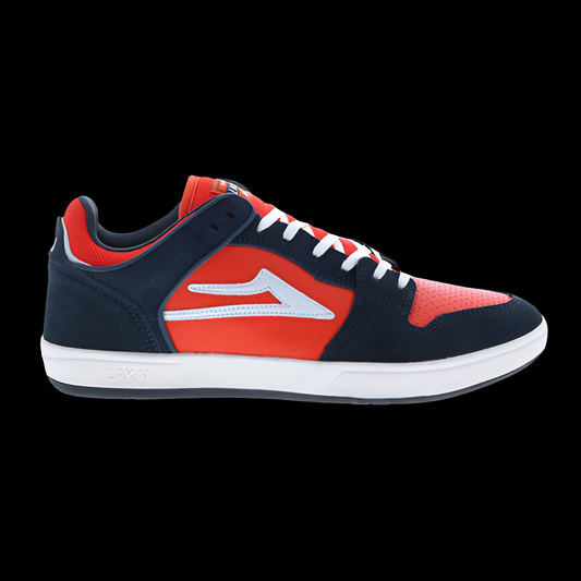 Lakai Telford Low Navy/Flame Suede skate shoes 12