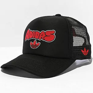 Adidas Street Graffiti Black Scarlet Trucker Hat