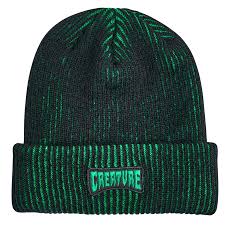 Creature Logo Long Shoreman Trench Black/Fade Green Beanie