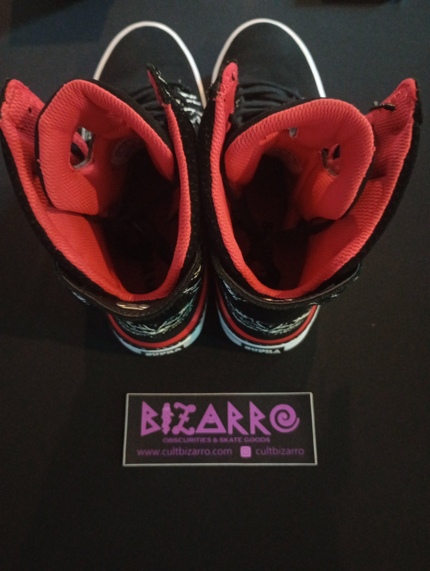 Supra SkyTop II Y2K (Pre-Owned) Zebra/Blk/Red Vtg skate shoes 12