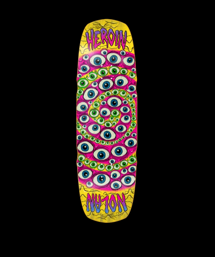 Heroin "Spiralize" Shaped Houghton Pro Skate Deck 9.5"