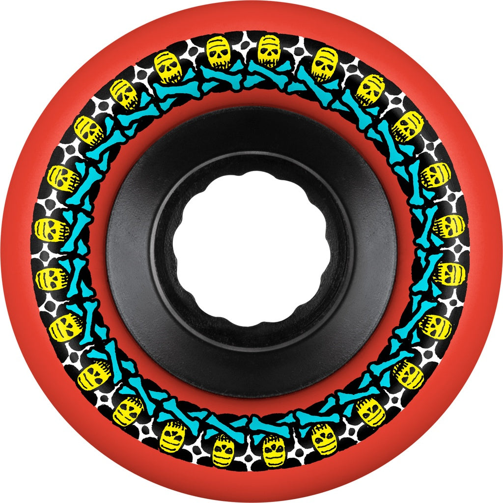 Bones ATF Rough Riders "Skull and Bones" Red Skateboard Wheels 80a