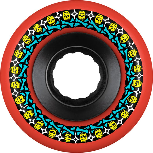 Bones ATF Rough Riders "Skull and Bones" Red Skateboard Wheels 80a
