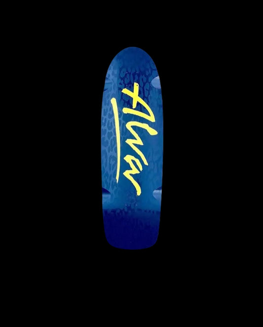 Alva "Modern Leopard" Safety Yellow/Black Shaped Wheel Wells Skate Deck 10"