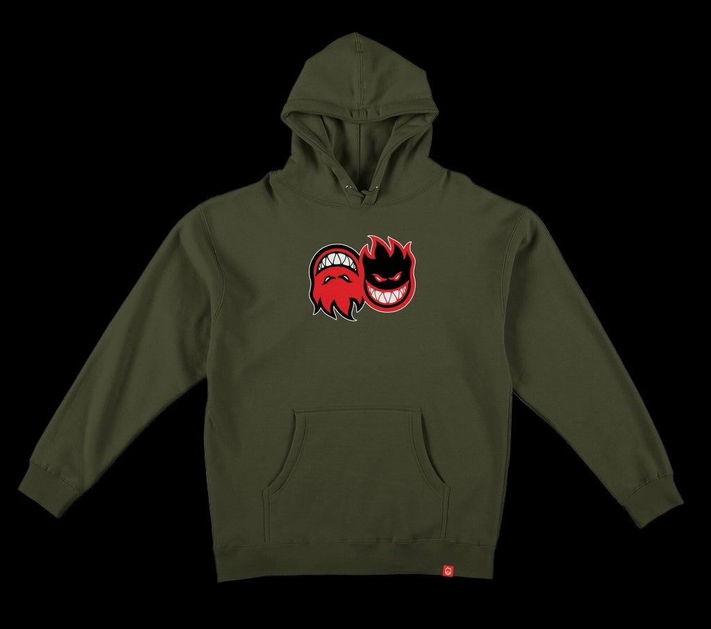 Spitfire Eternal Fill Army Green/Red Pullover Hoodie