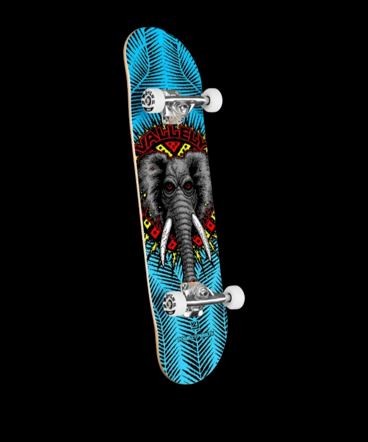 Powell Peralta "Elephant" Blue Mike Vallely Complete Skateboard 8"